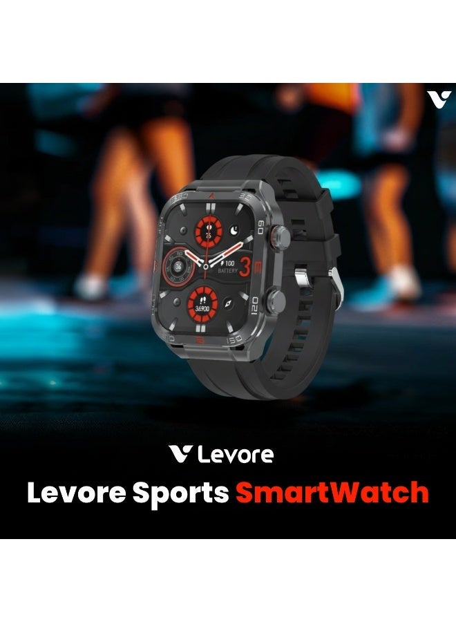 ليفور ساعة ليفور الرياضية الذكية 2.05 بوصة شاشة كاملة LWS623-أسود - Image 5